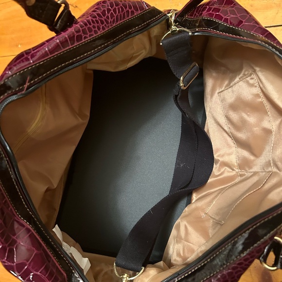 Faux Leather Purple Oversize Bag - Picture 4 of 4